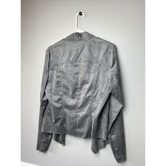KUT from the Kloth Tayanita Faux Suede Drape Jacket, Grey, Size XL - ($88) - Picture 4 of 7